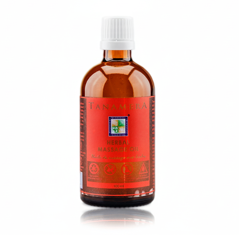 tanamera organic herbal massage oil bottle