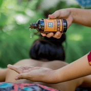 tanamera natural ginger blend massage oil application